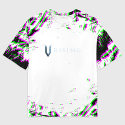 Мужская футболка оверсайз Vrising глитч краски