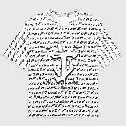 Футболка оверсайз мужская Doom надписи, цвет: 3D-принт