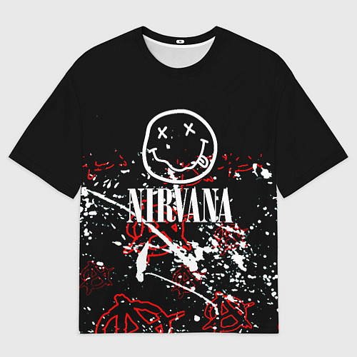 Мужская футболка оверсайз Nirvana анархия / 3D-принт – фото 1