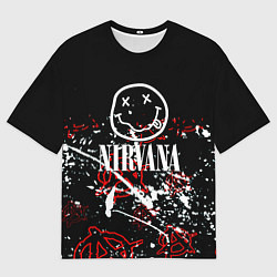 Футболка оверсайз мужская Nirvana анархия, цвет: 3D-принт