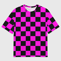Футболка оверсайз мужская Эмо шахматная клетка - неформальная мода, цвет: 3D-принт