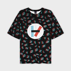 Футболка оверсайз мужская Twenty one pilots glitch, цвет: 3D-принт