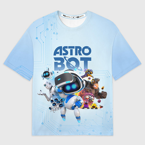 Мужская футболка оверсайз Astro Bot - Game / 3D-принт – фото 1