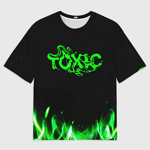 Мужская футболка оверсайз Toxic text / 3D-принт – фото 1