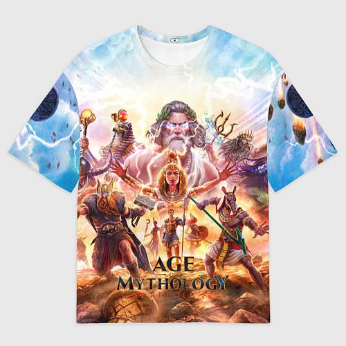 Мужская футболка оверсайз Age of mythology персонажи / 3D-принт – фото 1