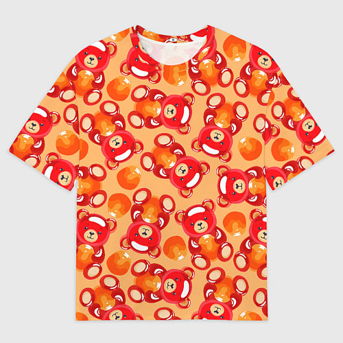 Мужская футболка оверсайз Медовые мишки / 3D-принт – фото 1