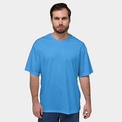 Футболка оверсайз мужская Эмоция печаль - синий, цвет: 3D-принт — фото 2