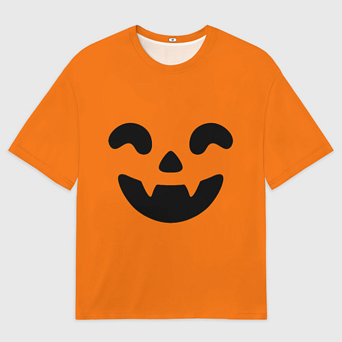 Мужская футболка оверсайз Весёлая тыква верх / 3D-принт – фото 1