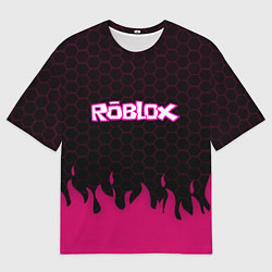 Футболка оверсайз мужская Roblox fire pink, цвет: 3D-принт