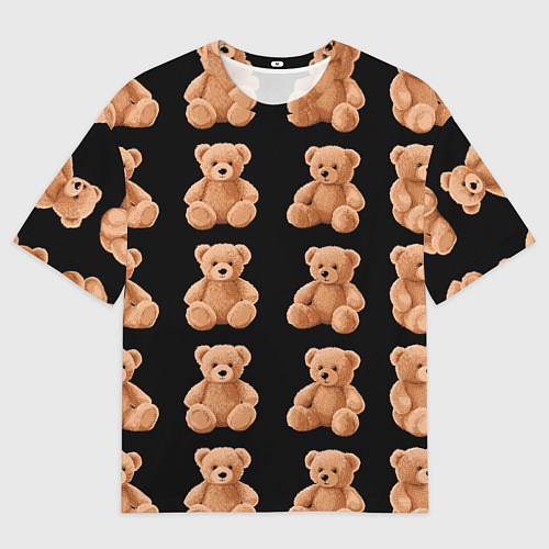 Мужская футболка оверсайз Плюшевые мишки паттерн / 3D-принт – фото 1
