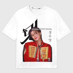Футболка оверсайз мужская Ateez Jeong Wooyoung, цвет: 3D-принт