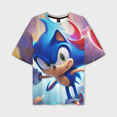 Мужская футболка оверсайз Sonic 1 / 3D-принт – фото 1