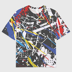 Футболка оверсайз мужская Дизайнерская абстракция, цвет: 3D-принт