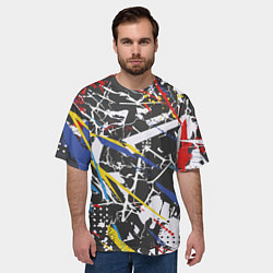 Футболка оверсайз мужская Дизайнерская абстракция, цвет: 3D-принт — фото 2
