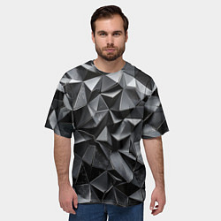 Футболка оверсайз мужская Изношенная геометрия, цвет: 3D-принт — фото 2