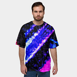 Футболка оверсайз мужская Marshmello neon steel, цвет: 3D-принт — фото 2
