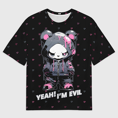 Мужская футболка оверсайз Yeah - i am evil / 3D-принт – фото 1