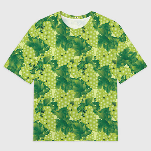 Мужская футболка оверсайз Виноградный цветной паттерн / 3D-принт – фото 1