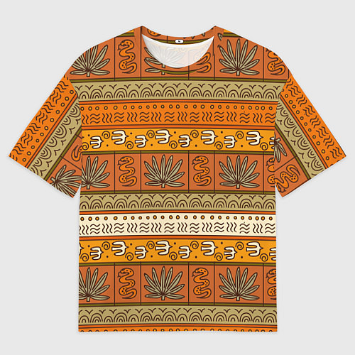 Мужская футболка оверсайз В африканском стиле / 3D-принт – фото 1