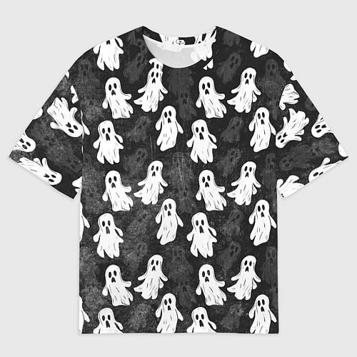 Мужская футболка оверсайз Паттерн с призраками / 3D-принт – фото 1