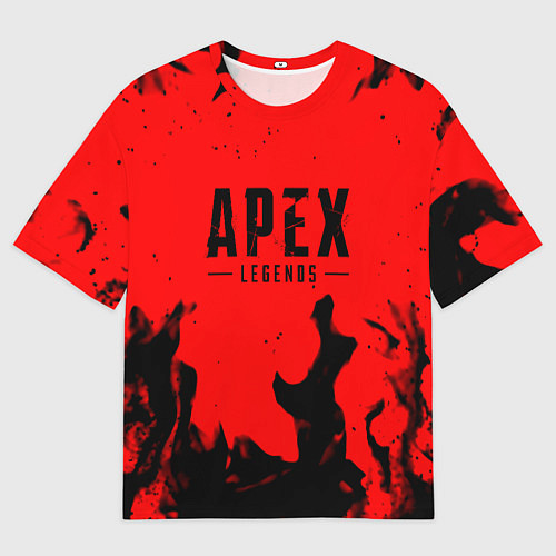 Мужская футболка оверсайз Apex legends fire steel / 3D-принт – фото 1