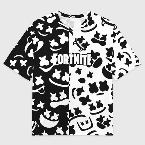 Мужская футболка оверсайз Fortnite patten Marshmello / 3D-принт – фото 1