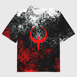 Футболка оверсайз мужская Quake брызги красок, цвет: 3D-принт