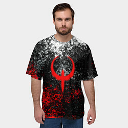 Футболка оверсайз мужская Quake брызги красок, цвет: 3D-принт — фото 2