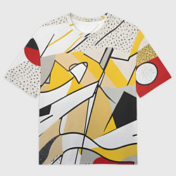 Футболка оверсайз мужская Абстракция поп-арт геометрия, цвет: 3D-принт