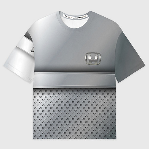 Мужская футболка оверсайз Honda metal / 3D-принт – фото 1
