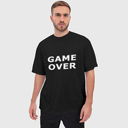 Футболка оверсайз мужская Game over white logo, цвет: 3D-принт — фото 2