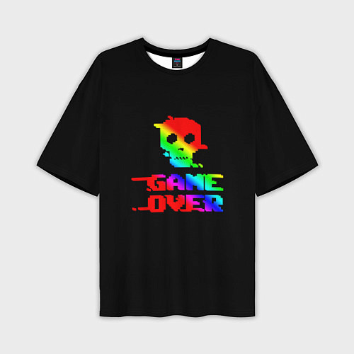 Мужская футболка оверсайз Game over gradient / 3D-принт – фото 1