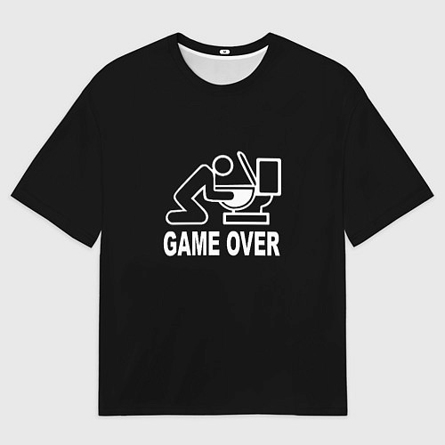 Мужская футболка оверсайз Конец игры у унитаза / 3D-принт – фото 1