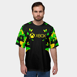 Футболка оверсайз мужская Xbox бабочки, цвет: 3D-принт — фото 2