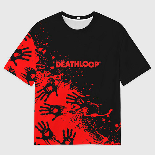 Мужская футболка оверсайз Deathloop руки краска / 3D-принт – фото 1
