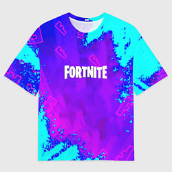 Футболка оверсайз мужская Fortnite neon game, цвет: 3D-принт
