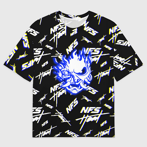 Мужская футболка оверсайз NFS samurai logo / 3D-принт – фото 1