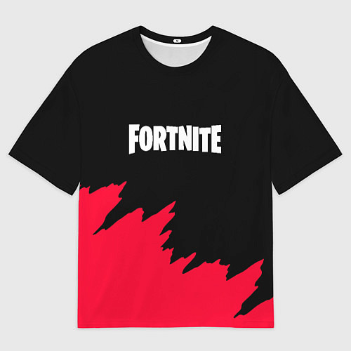 Мужская футболка оверсайз Fortnite розовые краски / 3D-принт – фото 1