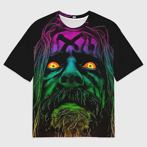 Мужская футболка оверсайз Rob zombie - head / 3D-принт – фото 1