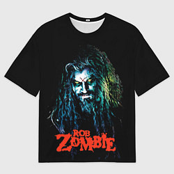 Мужская футболка оверсайз Rob zombie portrait