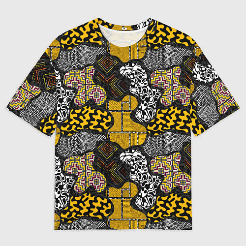 Мужская футболка оверсайз Этнический паттерн / 3D-принт – фото 1