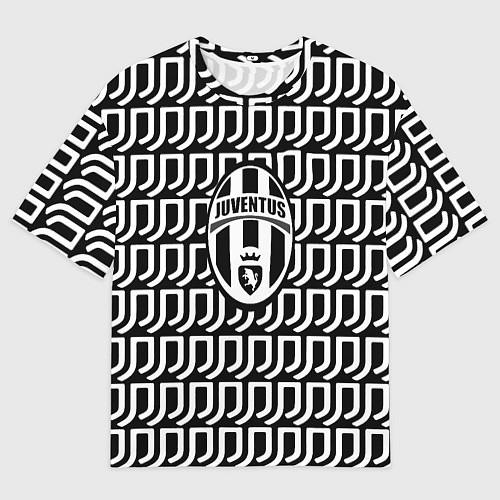 Мужская футболка оверсайз Juventus fc pattern / 3D-принт – фото 1