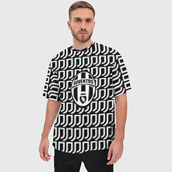 Футболка оверсайз мужская Juventus fc pattern, цвет: 3D-принт — фото 2