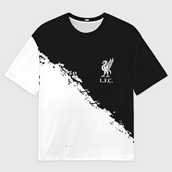 Футболка оверсайз мужская Liverpool fc белые краски, цвет: 3D-принт