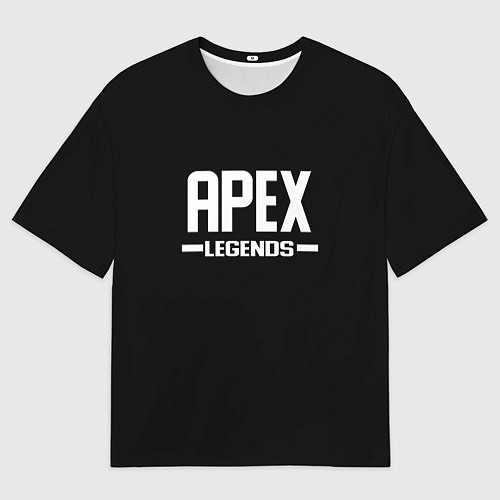 Мужская футболка оверсайз Apex legends logo white / 3D-принт – фото 1