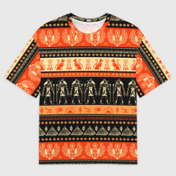 Футболка оверсайз мужская Египетский паттерн, цвет: 3D-принт