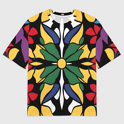 Футболка оверсайз мужская Узор калейдоскоп, цвет: 3D-принт