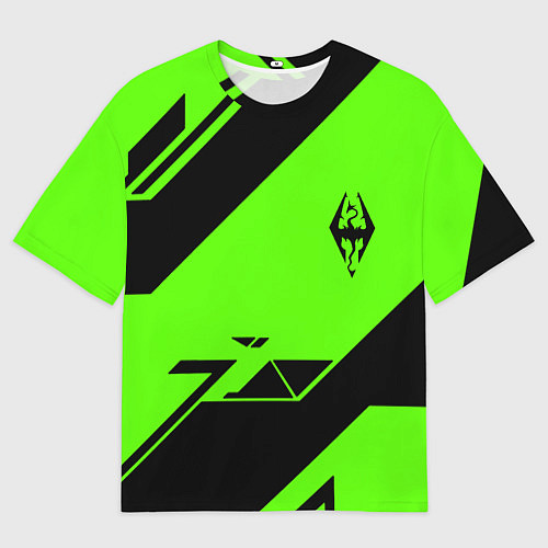 Мужская футболка оверсайз The Elder Scrolls geometry steel / 3D-принт – фото 1