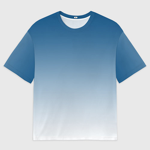 Мужская футболка оверсайз Бирюзовый градиент текстура / 3D-принт – фото 1