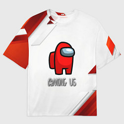 Мужская футболка оверсайз Among us game geometry